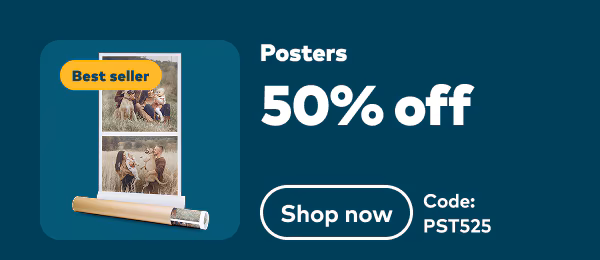 Posters 50% off. Shop now