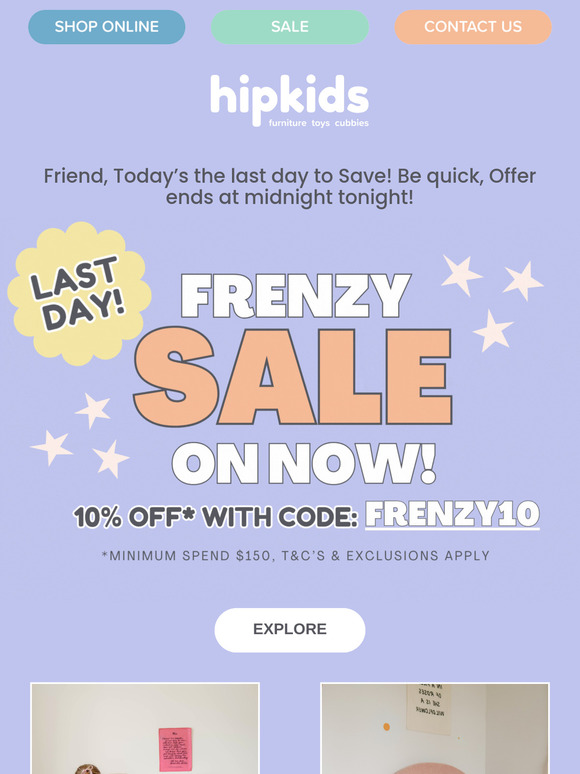 🚨 LAST DAY OF FRENZY SALE!