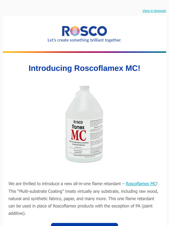 Introducing Roscoflamex MC: Multi-Substrate Flame Retardant