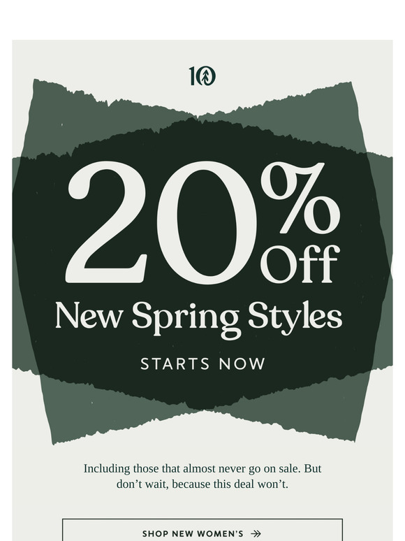 20% Off Spring 2025 🌸🌱