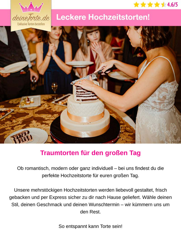 💍 Hochzeitstorte liefern lassen