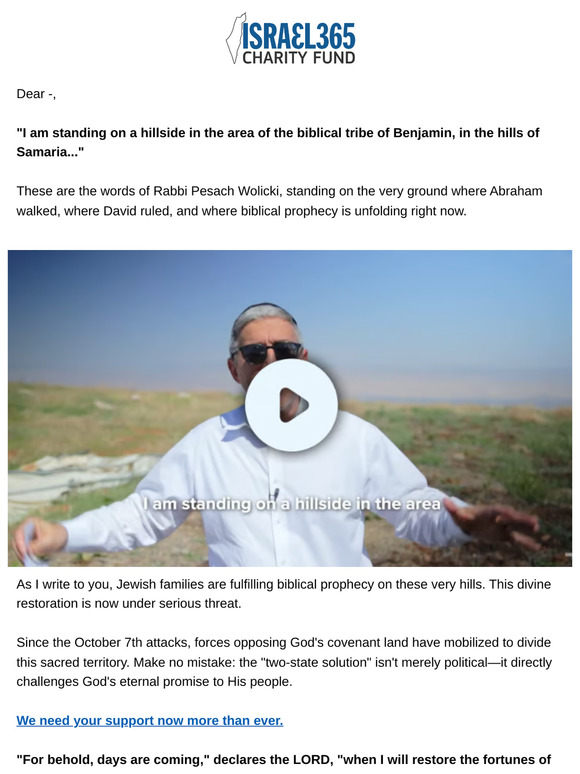 The Land Cannot Be Divided: Your Stand for God's Promise