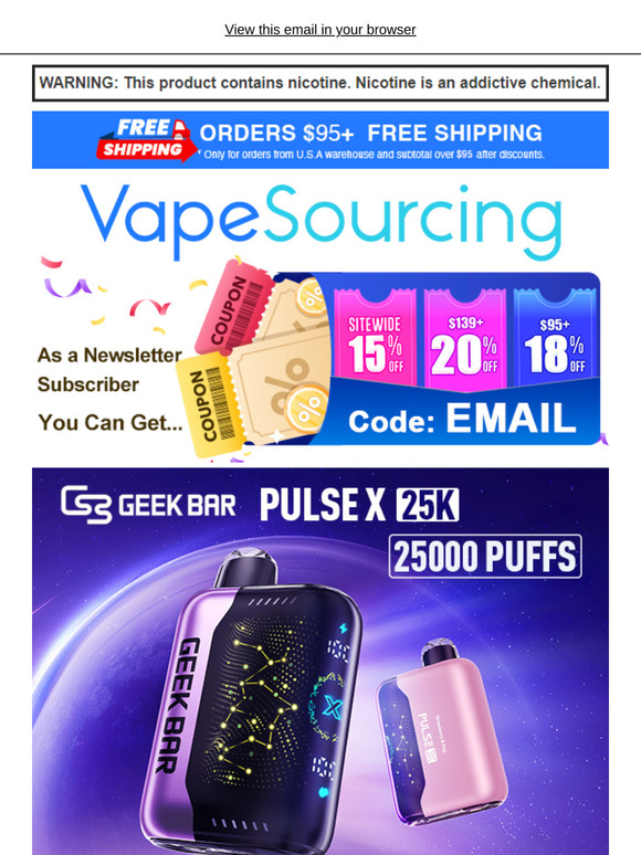 Free Shipping💥Geek Bar Pulse X 25K All $13.99