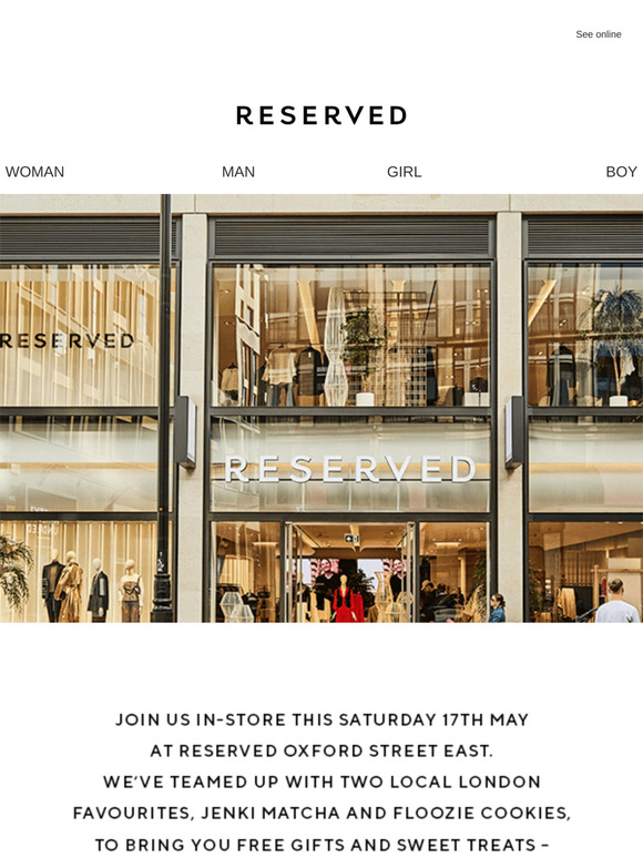 Free gifts this Saturday at Oxford Street East Store