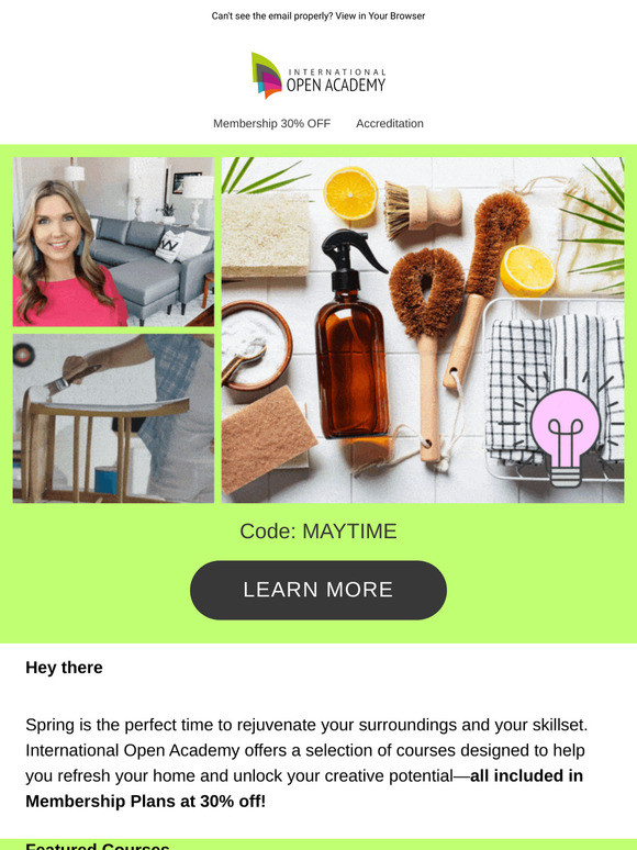 🌸 Spring Skills Refresh – 30% Off All Home & Design Courses!