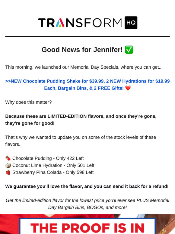 Good news for Jennifer! ✅