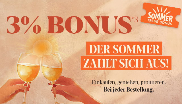 3% BONUS - Der Sommer zahlt sich aus!