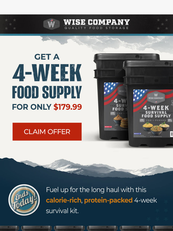 ⏰ Don’t Miss This: 4 Weeks of Food for Only $179.99