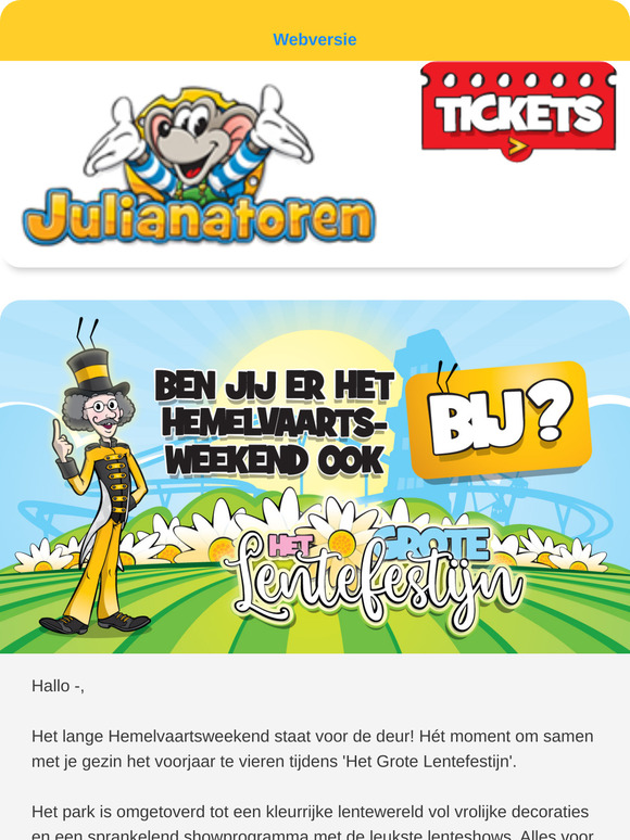 Ben jij er het Hemelvaartsweekend bij? 🐝