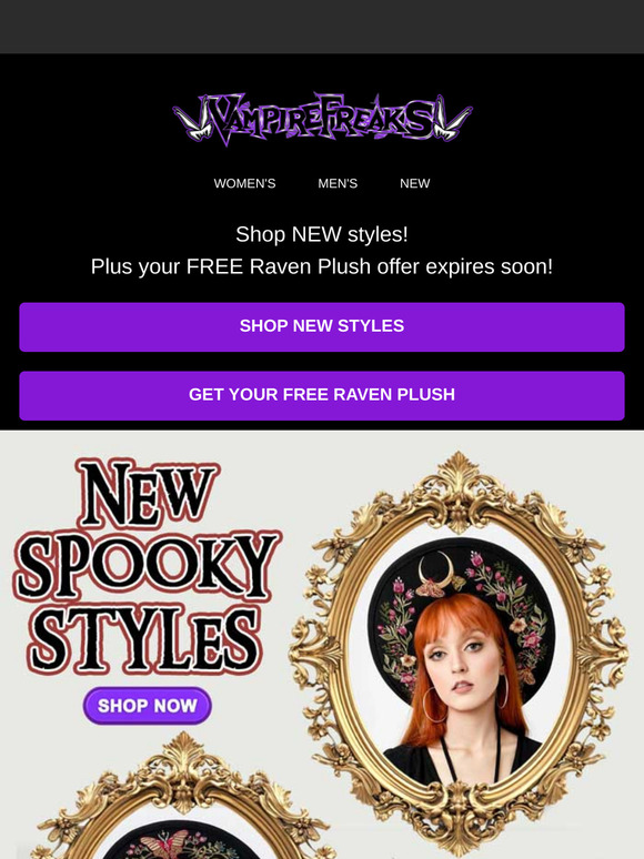 NEW Spooky Styles added & Last Chance for a FREE Raven Plush! 💀