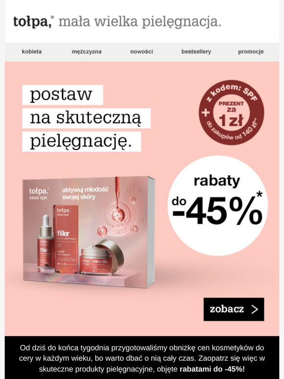 mamy dla Was do -45% na pielęgnację 👩🏻!