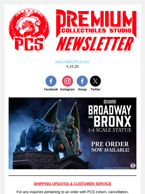 🔥Gargoyles - Broadway & Bronx 1:4 Scale Statue Pre Order is LIVE!! 🔥