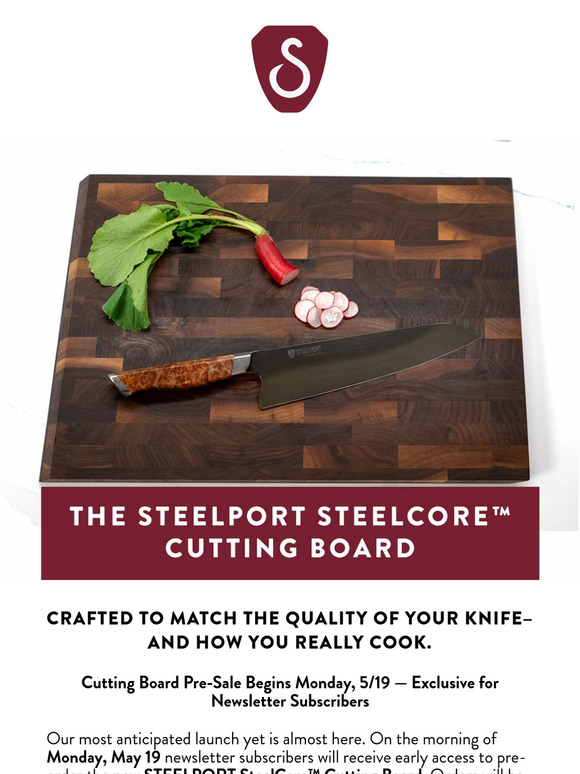 TEST: SteelCore™ Coming Monday – A Revolution in Cutting Boards