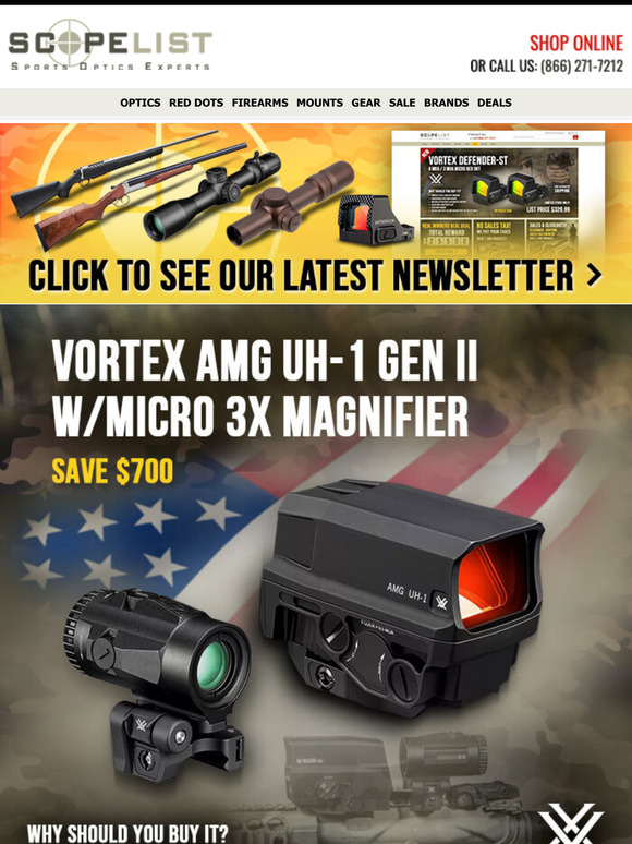 Save $700 on Vortex UH1/Micro 3X Combo + Top Pre–Memorial Day Deals!