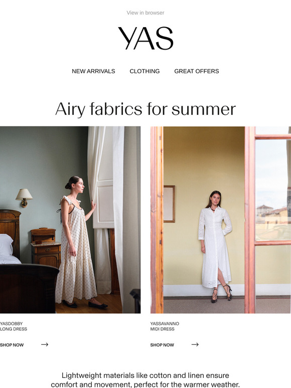 Airy fabrics for summer