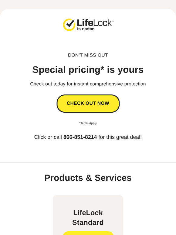 Have you seen your special pricing?