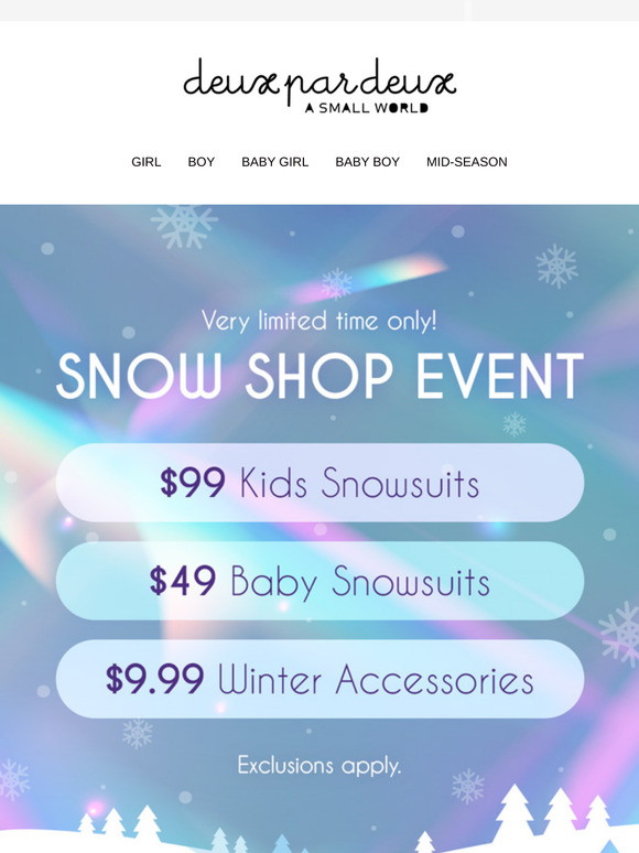 Snowsuits Starting At $49 🥶
