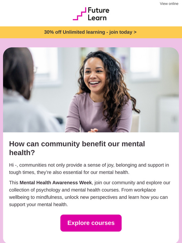 How can community benefit our mental health?