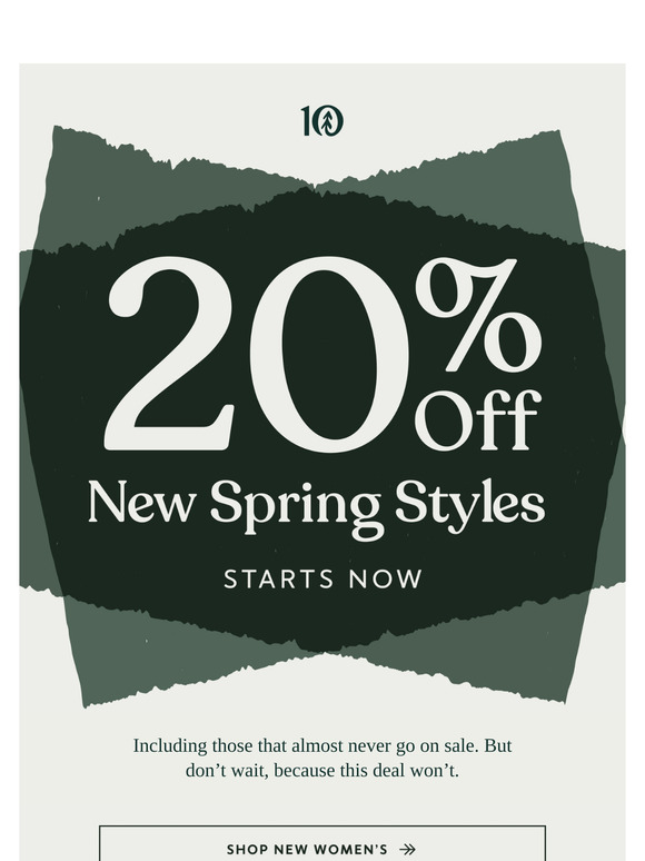 20% Off Spring 2025 🌸🌱