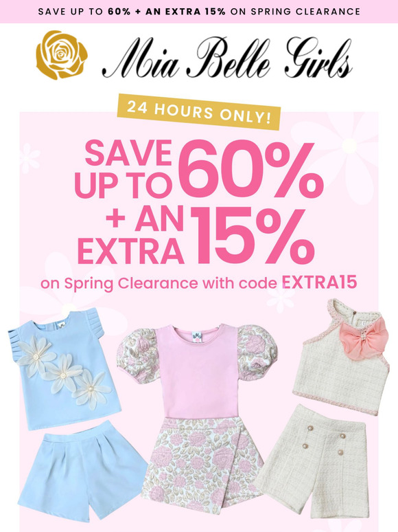 🌸 Spring Styles Up to 60% Off + Extra 15% Off 🌸