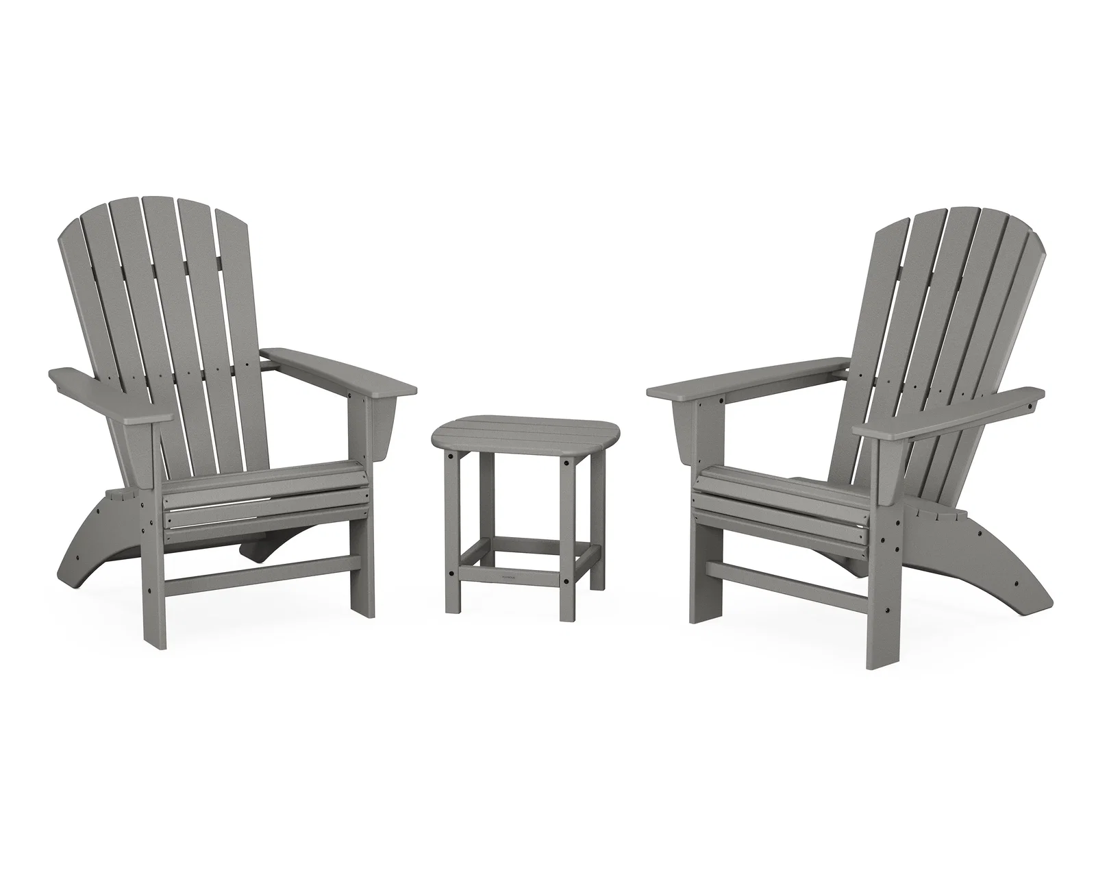 Image of Nautical 3-Piece Curveback Adirondack Set