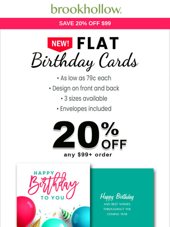 🔥Introducing NEW Flat Birthday Cards - As Low as $.79 Each!