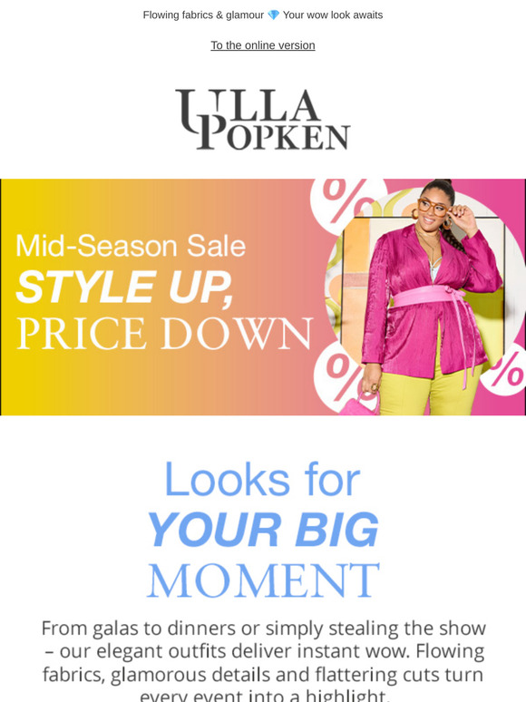 Mid Season sale: Style highlights at great prices!