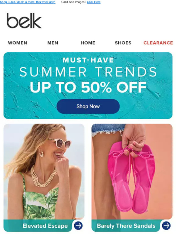 Sandals, sets & more summer faves = up to 50% off 🙌