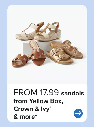 Women's sandals. From 17.99 sandals from Yellow Box, Crown and Ivy and more.