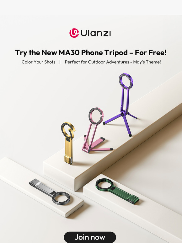 Try the New MA30 Phone Tripod for Free 🎉