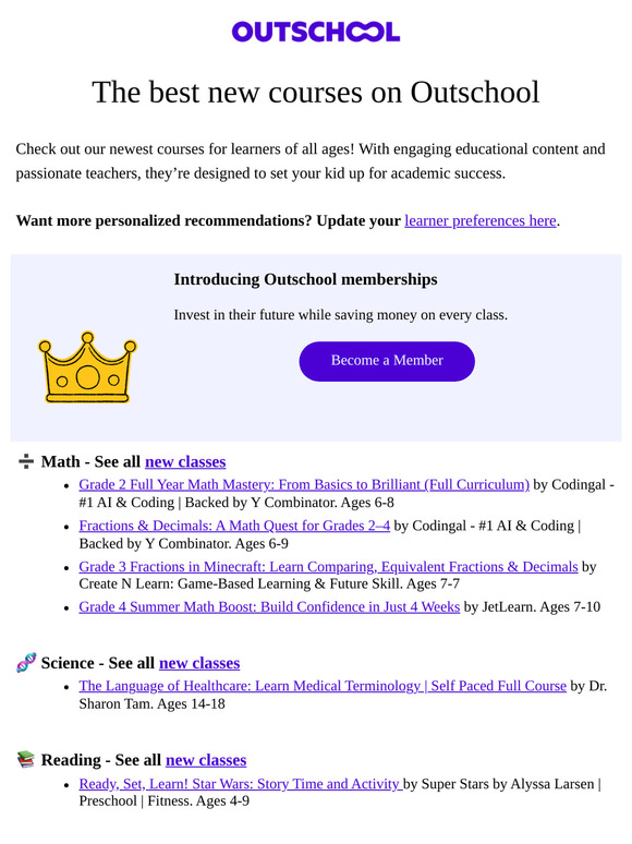 NEW academic courses are in! 🆕📚🧪📐
