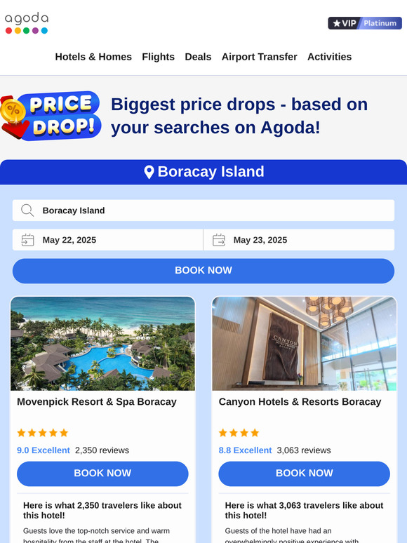 —, top price drops in Boracay Island, selected for you!