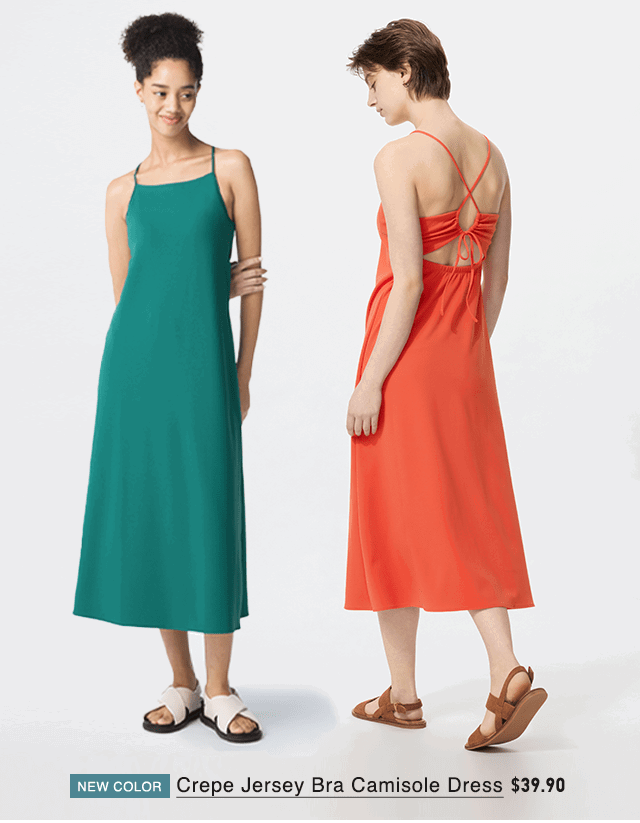 uniqlo crepe jersey bra camisole dress Monstyr