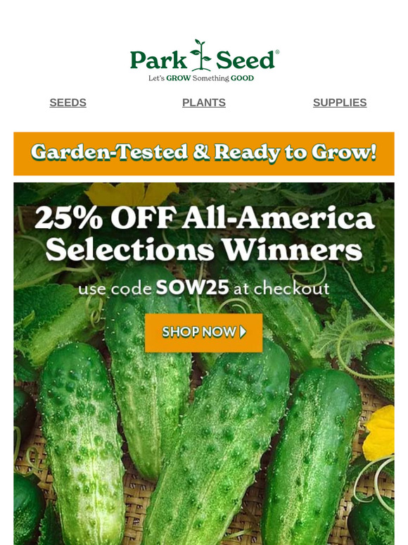 Seeds That Will Win You Over–Now 25% Off! 🏆
