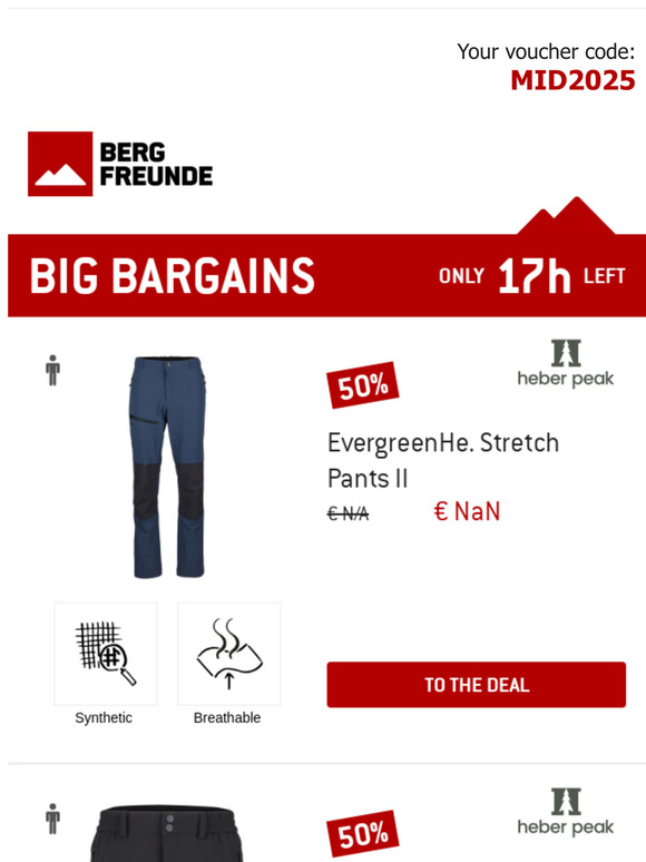 ⏰Today only: 50% off trekking trousers and shorts from Heber Peak