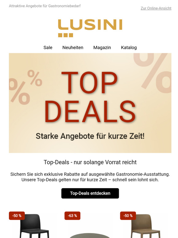 Gastro-Deals der Extraklasse – bis zu 50 % sparen, nur für kurze Zeit!