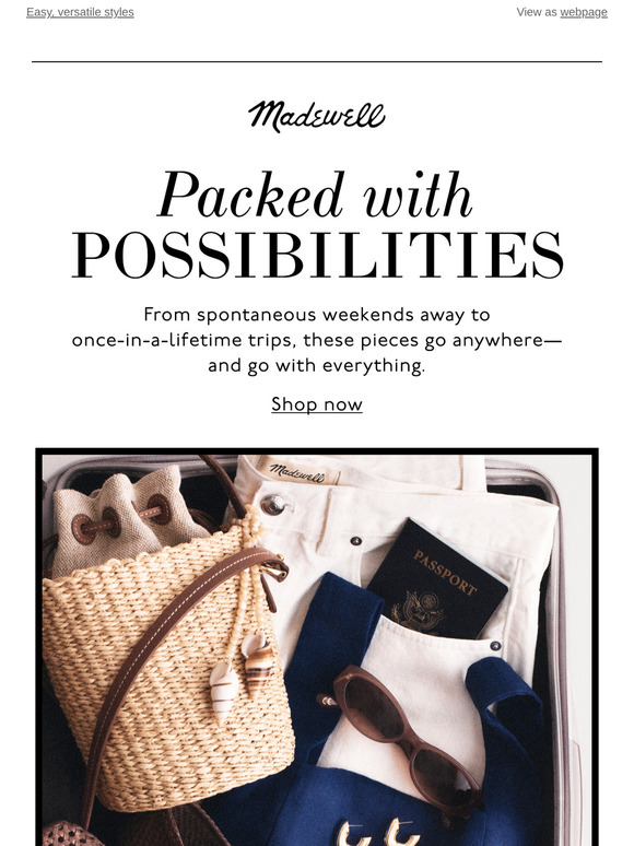 A suitcase packed with possibilities