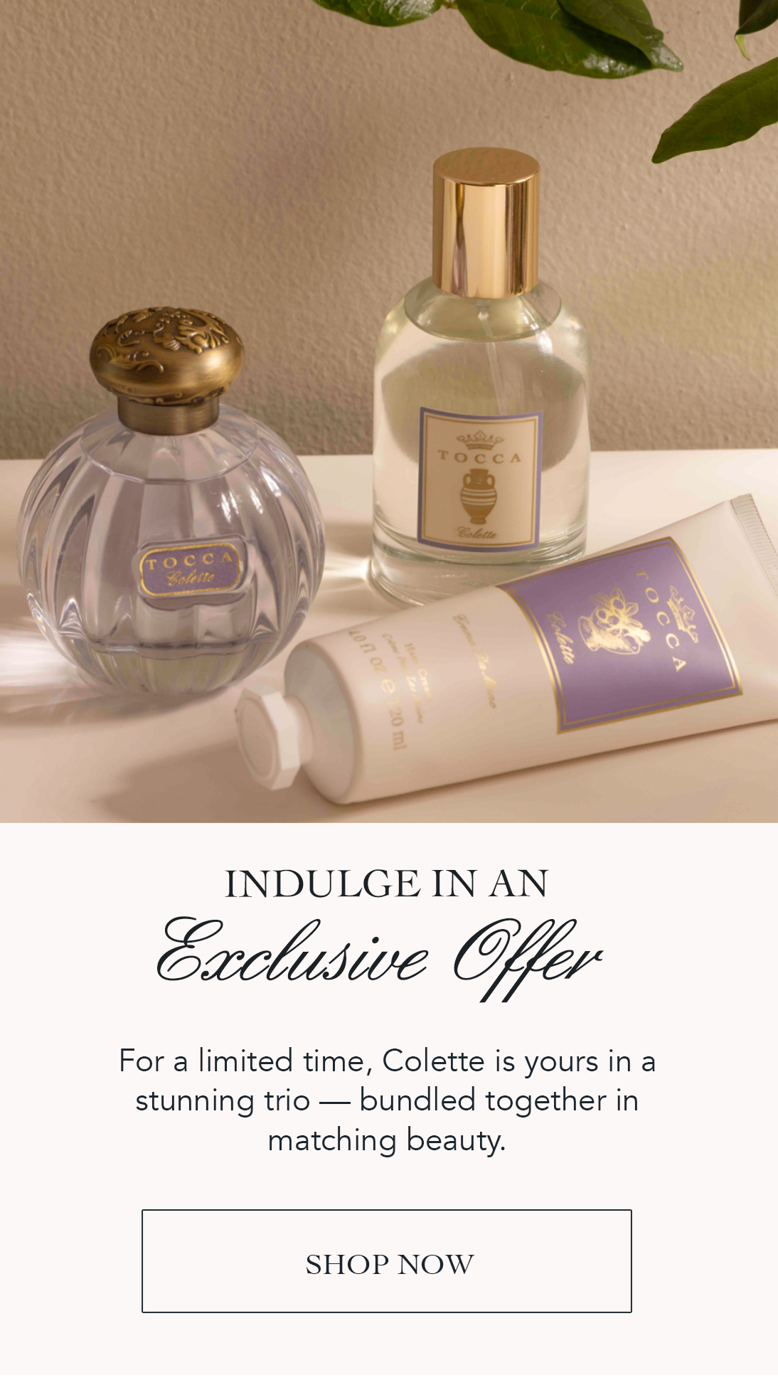 For a limited time, meet Colette in a perfectly paired trio
