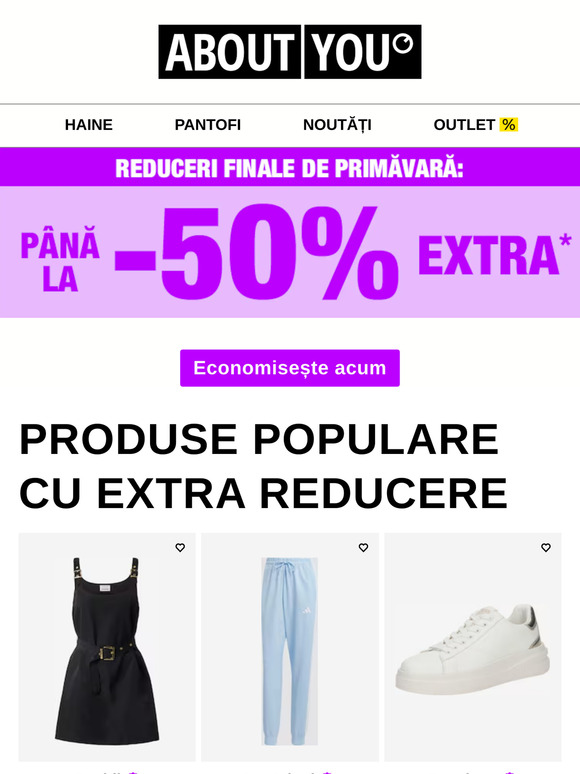 Reduceri finale de primăvară: până la -50% EXTRA