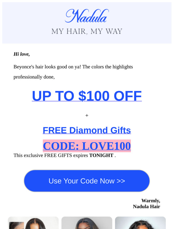 Your order is about to process! Don't forget ur Gift & $100 Off discount...