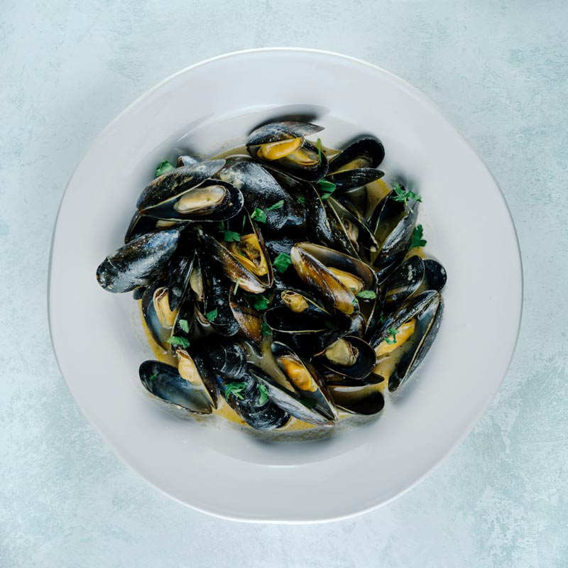 Image of Mussels in a white wine sauce