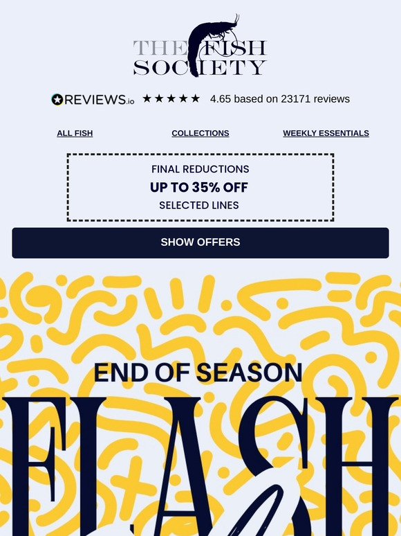 End Of Season Sale 📣 Up to 35% OFF Selected Lines