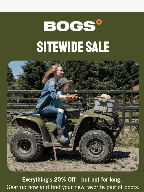 20% Off All BOGS—Shop Before It’s Gone