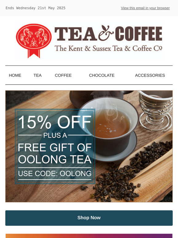 Get 15% Off + Free Oolong Tea Gift, Shop Now