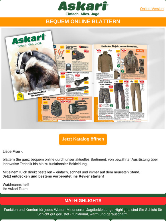 Alles auf einen Klick im neuen Katalog!
