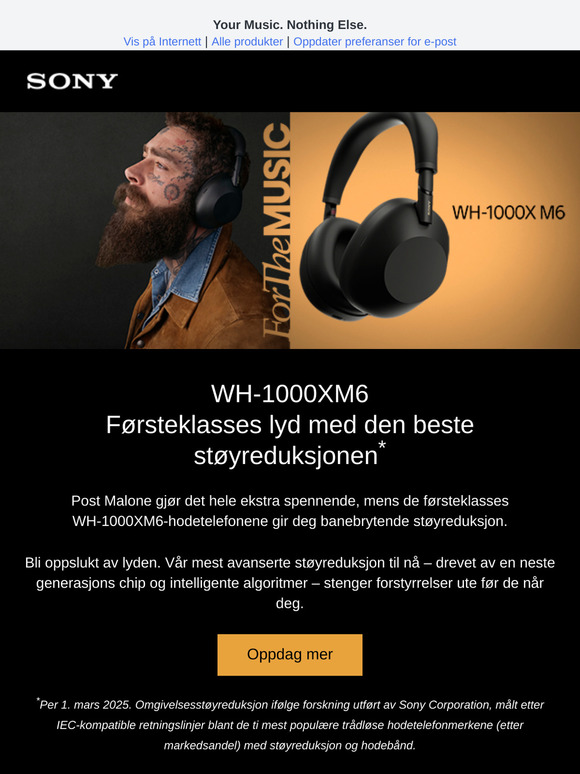 Nyheten WH-1000XM6 x Post Malone