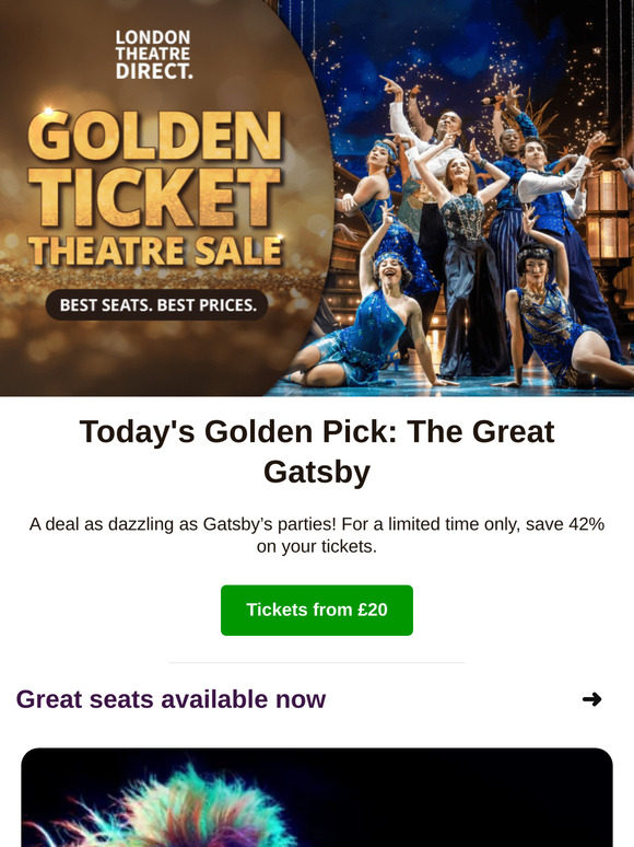 Get 42% off The Great Gatsby tickets and other top picks!