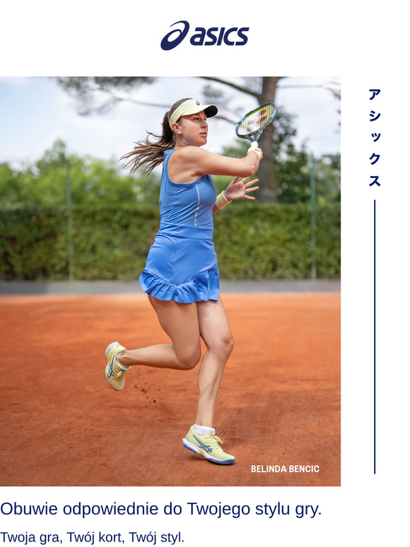 ASICS Tennis: sprzęt stworzony do Twojego stylu gry.