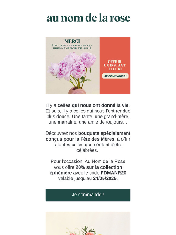 20% offerts pour célébrer toutes les mamans !
