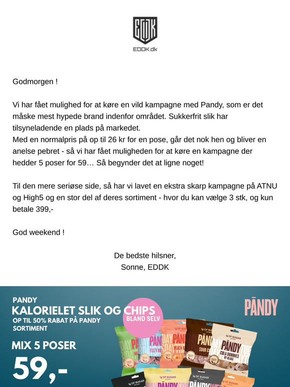 Spar op til 50% på Pandy !